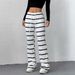 Striped Wide-Leg Pants With Drawstring Waist – High-Waisted Flowy Trousers For Effortless Style_ecoleips.com