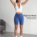 High-Waisted Denim Shorts For Women - Stretchy Comfort, Slimming Fit, Classic Blue Wash Versatile Blue Wash_ecoleips.com