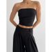 Summer Bandeau Vest Loose Wide-Leg Pants Suit With A Sense Of Design And Fashion For Casual Commuting_ecoleips.com