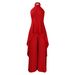 Women's Two Piece Suit Sleeveless Top With Wide Leg Pants Casual Fashion Full Length Polyester_ecoleips.com