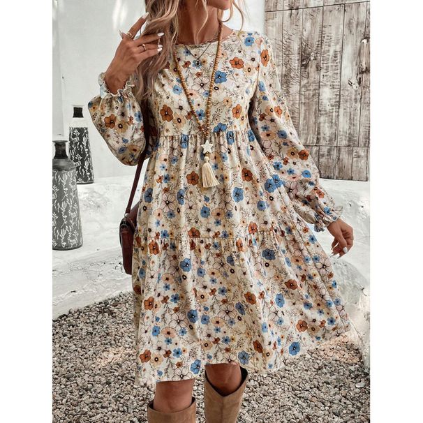 Aria Basics Aria Basics Cross-border European And American Women's Fashion Foreign Trade 2025 New French Elegant Style Printed Lantern_ecoleips.com