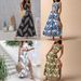 Women's Clothing Women's Elegant Print Two Piece Set Sleeveless Camisole Top And Slit Skirt Resort Style For Formal & Casual For Women_ecoleips.com