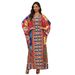 Colorful Hot Fix Rhinestone Pattern Batwing Sleeve Dress for Women for Everyday Outings And Family Gatherings Loose Fit Muslim Fashion_ecoleips.com
