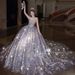 Heavy Industry Design Elegant Tail Sweet Fashion Glitter Wedding Dress_ecoleips.com