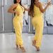 Women's Clothing High Neck Sleeveless Top Elastic Adjustable Waist Joggers Women's Clothing Sets_ecoleips.com