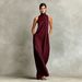 Women's Mock Neck Sleeveless Solid Color Maxi Dress – Elegant Minimalist Resort Gown 2026_ecoleips.com