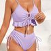 2024 European And American New Solid Color Two-Piece Swimsuit Sexy Back Strap Hot Spring Style Export Bikini_ecoleips.com