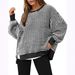 2026 European And American Foreign Trade Cross-Border Women's Fashion Hot-Selling Waffle Knit Long Sleeve Round_ecoleips.com