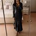Aria Basics Aria Basics European American Cross-border French-style Lapel Slim-fit Solid Color Elegant Knitted Long Dress For Women In_ecoleips.com