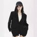 ng2510292 Black New Style Suit, Korean Design, High-end Jacket, 2025, Elegant, Loose-fitting, Spring And Autumn Casual Top_ecoleips.com