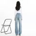 2024 Fall/Winter New Vintage Light-Colored Straight-Leg Jeans For Women, Loose Fit, Draped, Petite-Friendly,_ecoleips.com