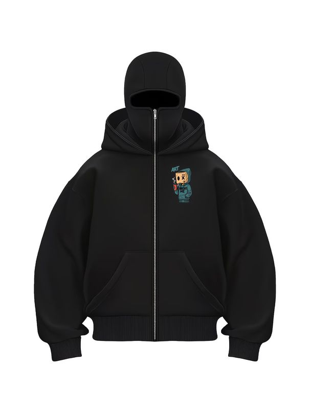 Women's Clothing Women's Long Sleeved Hooded Zipper Sports Jacket Autumn Winter Casual Loose Boyfriend Style Print_ecoleips.com