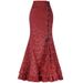 Aria Basics Aria Basics European And American Foreign Trade Women's Gothic Black Half Dark Style Long Subculture Bodycon Mermaid Skirt Women_ecoleips.com