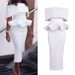Women's Clothing One Shoulder Dress Two Piece Set Ruffled Hip Dress_ecoleips.com
