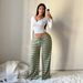 Women's Loose Fit Stripe Pants, Elastic Waist Wide Leg Trousers For Casual Outfits, Comfortable Straight Leg Lounge Pants_ecoleips.com