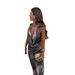 Summer New Slim Fit Swinging Collar Satin Gradient Elegance Sexy Dress_ecoleips.com