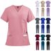 Women's New V-neck Split Medical Overalls, Pocket Straight Pants, Men's And Women's Toiletries, Operating Room Overalls_ecoleips.com