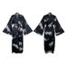 Aria Basics European And American Cross-Border Women's Satin Bathrobe Nightgown Long Sleeve Lace-Up Sexy Loungewear Wholesale_ecoleips.com