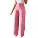 Women's Clothing Commuter High Waist Drape Straight Pants Wide Leg Pants Casual Suit Long Pants_ecoleips.com
