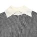 K New Casual Retro Style Design With A Large Lapel And Half High Collar Striped Sweater For Women_ecoleips.com