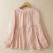 2026 Summer New Vintage Sweet Light Pink Pure Cotton Linen Loose Sunscreen Shirt_ecoleips.com
