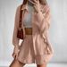 Crepe Cotton Trim Long Sleeve Shorts Loose Wearable Pajama Set European And American Autumn Cross-Border Homewear_ecoleips.com