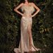 Women's Clothing New Autumn Banquet Backless Slit Side Feather Sequin Evening Dress Shoulder Dress_ecoleips.com