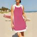 Summer Color Block Sleeveless Dress for Women Casual Loose Fit Beach Vacation Style European And American Fashion Trendy 2026_ecoleips.com