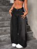 Women's Clothing Retro Wide Leg Jeans Loose Straight Leg Trousers Unique Street Style Washed Effect Floor Length Spring/Autumn Fashion_ecoleips.com