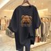 Women's Clothing Pure Cotton Bear Print T Shirt Short Sleeved Loose Versatile Tops_ecoleips.com