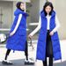 Oversized Hooded Puffer Vest – Knee-Length Winter Sleeveless Jacket For Women (Black/White/Bluish/Fog Blue, M-XXL)_ecoleips.com