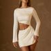Women's Slim Fit Cropped Body Dress Sexy Hollowed out round Neck European American Style Fashion for Autumn Winter_ecoleips.com
