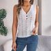 Real Shot Of 2026 Spring/Summer European And American Buttoned V-neck Hollowed-out Sleeveless Top, Vacation Knitwear,_ecoleips.com