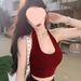 Sweet & Spicy Halter Neck Crop Top – Sexy Backless Ribbed Tank For Women, Breathable Cotton Blend, Perfect For Layering Or Solo Wear_ecoleips.com