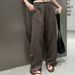 Suitable For All Seasons JVV SISTER Autumn 2024 New Loose Casual Breathable Straight Linen Tencel Pants For Women 51609_ecoleips.com
