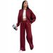 Beige 2 Piece Tracksuit Women, Casual Zip Up Cropped Jacket & High Waist Wide Leg Sweatpants Set, Soft Fleece Loungewear Outfit For Daily Wear Streetw_ecoleips.com