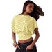 European And American Retro Polka Dot Batwing Sleeve Waist Cinching Short Top Women's French Style Slimming Crop Top_ecoleips.com