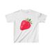 American Retro Y2K Millennium Style Strawberry Print Short-sleeve T-shirt For Women, Slim Fit, Off-shoulder, Trendy Crop_ecoleips.com