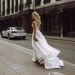 Women's Clothing New Bride Light Wedding Dress Super Fairy Perspective Deep V Neck Sexy Trailing Slim Wedding Dress_ecoleips.com