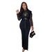 "Sexy Lace-Up Wide Leg Jumpsuit – Stretch Elastic Waist & Sheer Mesh Panels, Curve-Hugging Romper For Night Out & Date Night_ecoleips.com