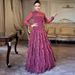 Elegant Flounce Sleeve Bodycon Dress With Waist Accent For Women – A-Line Long Formal Gown With Lace Collar_ecoleips.com
