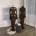 Women's Clothing Womens Crinkle High Waist Maxi Dress With Slip Lining - Striped Long Sleeve Vacation Dress_ecoleips.com