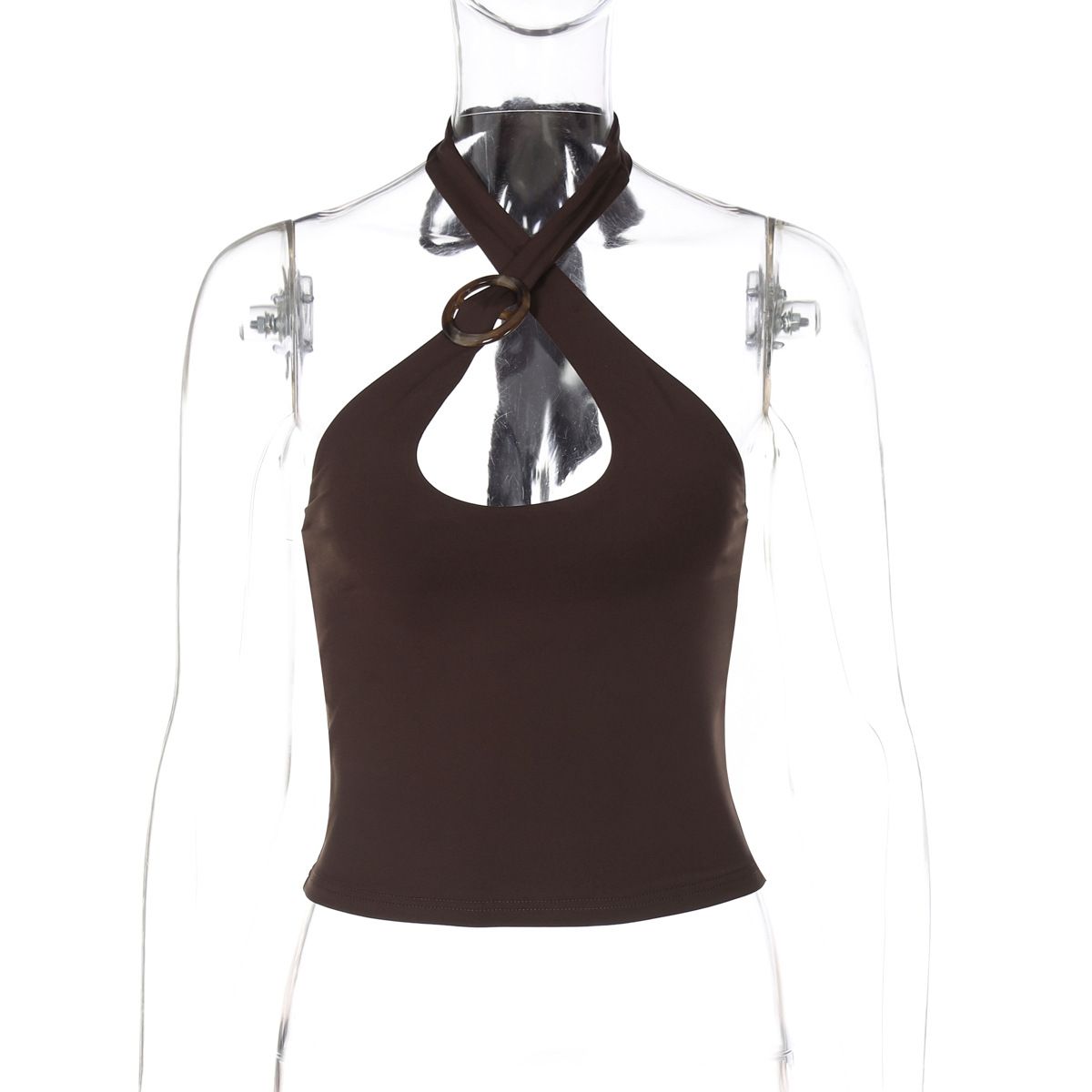 European American Women's Summer Fashion Tie-Up Inner Layer Hollowed out Vest Sexy Girl Design Tank Top Wholesale_ecoleips.com