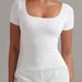 Summer Women's U Neck T-Shirt Simple Casual Versatile Fashionable Pullover Slim Fit Short Sleeve New Style_ecoleips.com
