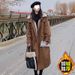 girl Girl Fleece-Lined Thickened Parka For Women, Long Style, 2024 Winter New Workwear Jacket, Niche Design Cotton Coat, Trendy_ecoleips.com