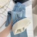 Women's Light Blue Flannel-Lined Straight Leg Jeans - High Waist, Relaxed Fit, Vintage Style, Slimming Wide Leg Pants For Winter_ecoleips.com