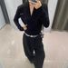 A Brand's 25 Autumn/winter Design Silk Scarf Casual Trousers, Loose Straight Black Wide-leg Drapey Long Pants_ecoleips.com