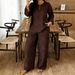 Women's Round Neck Printed Sports Sweatshirt Set Long Sleeve Casual Trendy Outfit For Spring Autumn Men's Pant Sets_ecoleips.com