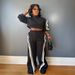 Women's Clothing Women's Striped Sweater Suit Straight Pants Two Piece Suit Spot Women's Clothing_ecoleips.com