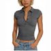 2025 Cross-Border European And American Fashion Women's Spring/Summer New Style Turn-Down Collar Buttoned Slim Fit_ecoleips.com